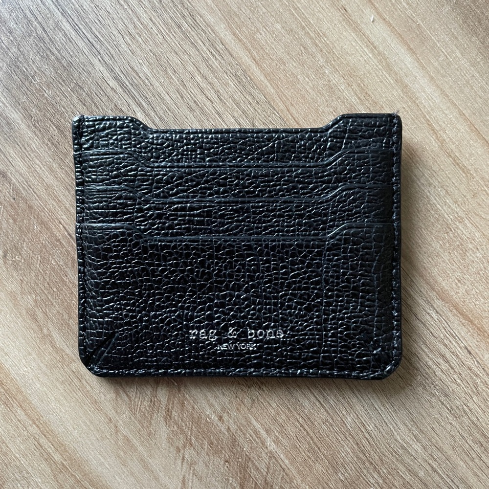 Rag & Bone Card Holder, Black